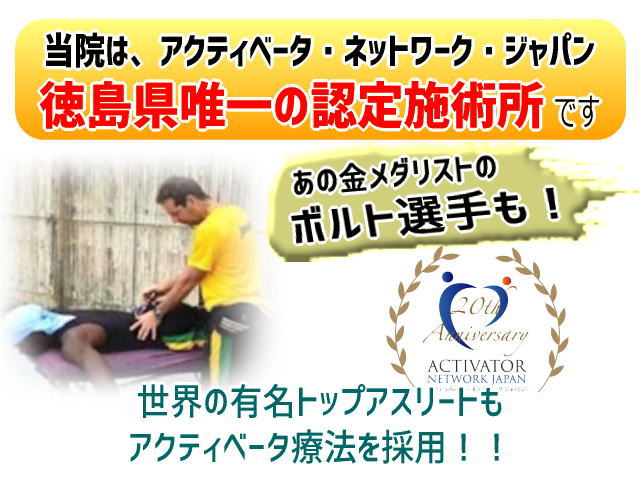 鴨島整骨院-徳島県、アクティベータ療法、カイロプラクティック、交通事故後の治療、整体-